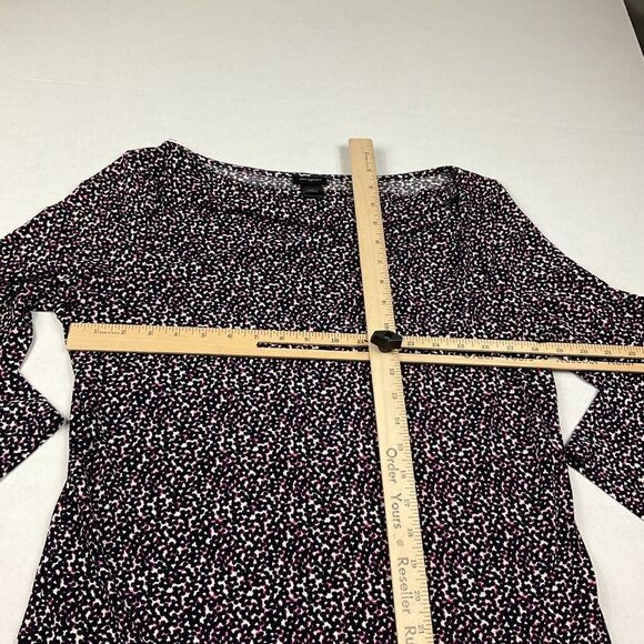 Ann Taylor Cowl Neck Blouse Printed Stretch Business Casual 3/4 Sleeve Top LARGE - Picture 8 of 11